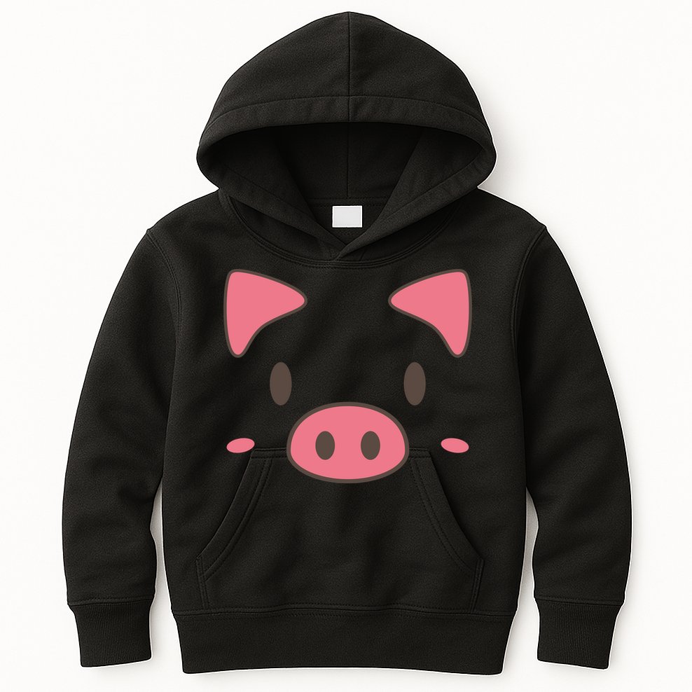 Cute Piggy Face Halloween Costume Kids Hoodie