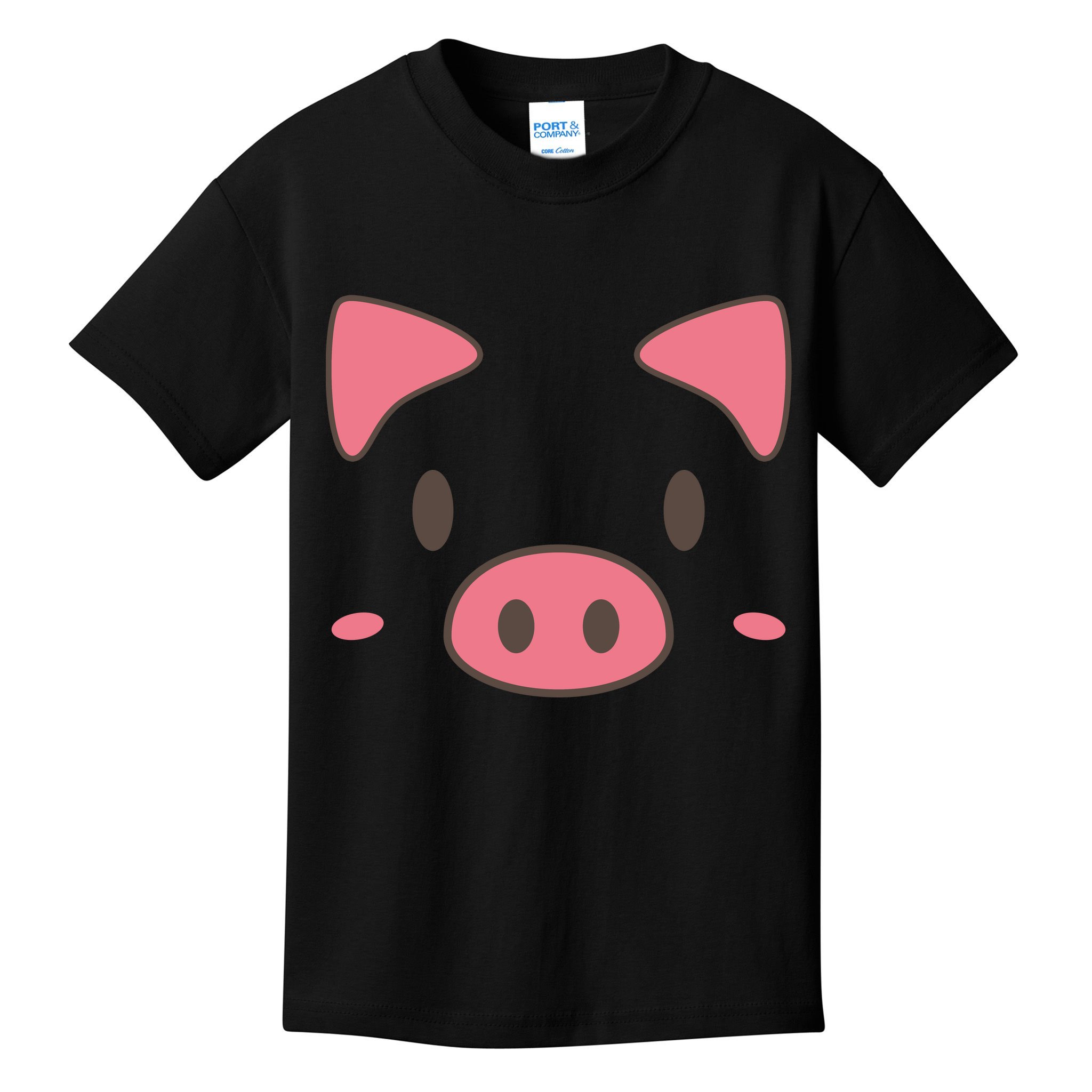 Cute Piggy Face Halloween Costume Kids T-Shirt