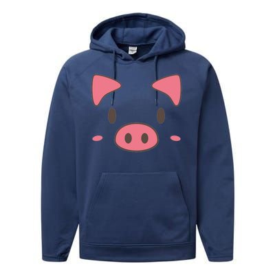 Cute Piggy Face Halloween Costume Performance Fleece Hoodie