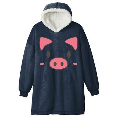 Cute Piggy Face Halloween Costume Hooded Wearable Blanket