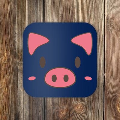 Cute Piggy Face Halloween Costume Coaster