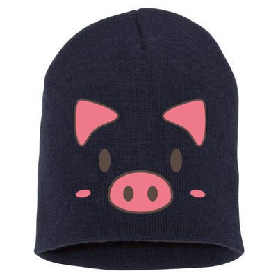 Cute Piggy Face Halloween Costume Short Acrylic Beanie