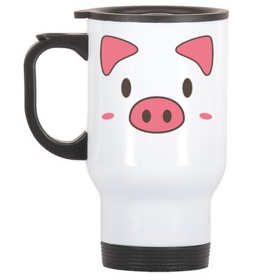 Cute Piggy Face Halloween Costume Stainless Steel Travel Mug