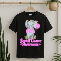 Cute Pink Elephant Breast Cancer Awareness T-Shirt