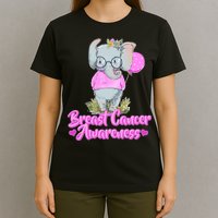 Cute Pink Elephant Breast Cancer Awareness T-Shirt
