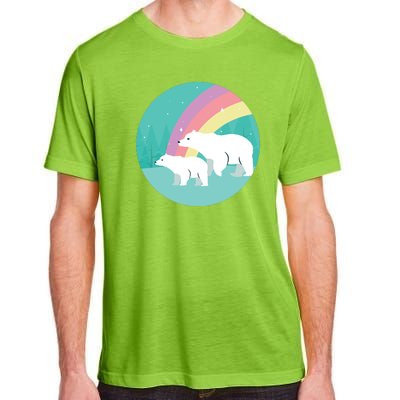 Cute Polar Bears Rainbow Adult ChromaSoft Performance T-Shirt