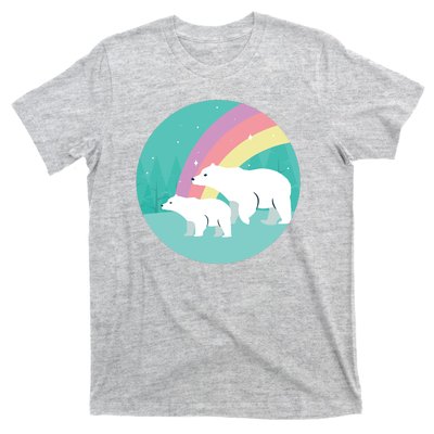 Cute Polar Bears Rainbow T-Shirt