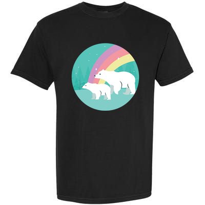 Cute Polar Bears Rainbow Garment-Dyed Heavyweight T-Shirt