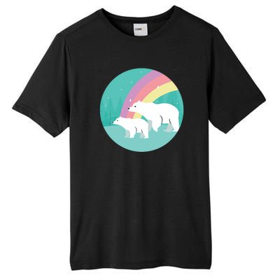 Cute Polar Bears Rainbow Tall Fusion ChromaSoft Performance T-Shirt