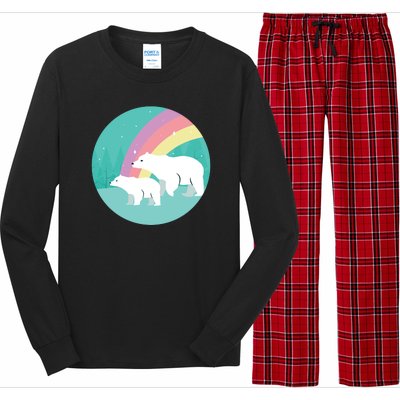 Cute Polar Bears Rainbow Long Sleeve Pajama Set