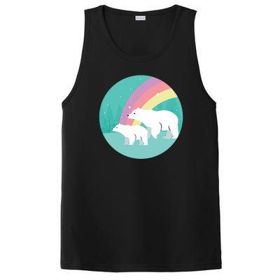 Cute Polar Bears Rainbow PosiCharge Competitor Tank