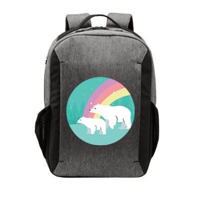 Cute Polar Bears Rainbow Vector Backpack