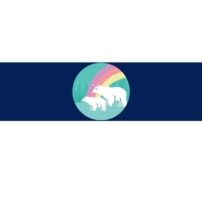 Cute Polar Bears Rainbow Bumper Sticker