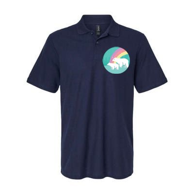 Cute Polar Bears Rainbow Softstyle Adult Sport Polo