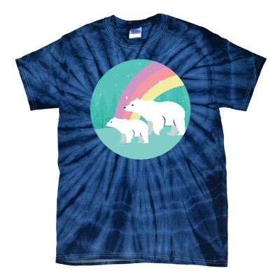 Cute Polar Bears Rainbow Tie-Dye T-Shirt