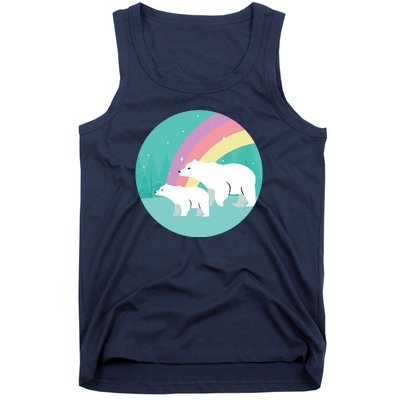 Cute Polar Bears Rainbow Tank Top