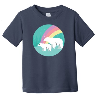 Cute Polar Bears Rainbow Toddler T-Shirt