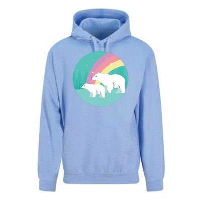 Cute Polar Bears Rainbow Unisex Surf Hoodie