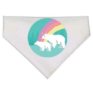 Cute Polar Bears Rainbow USA-Made Doggie Bandana