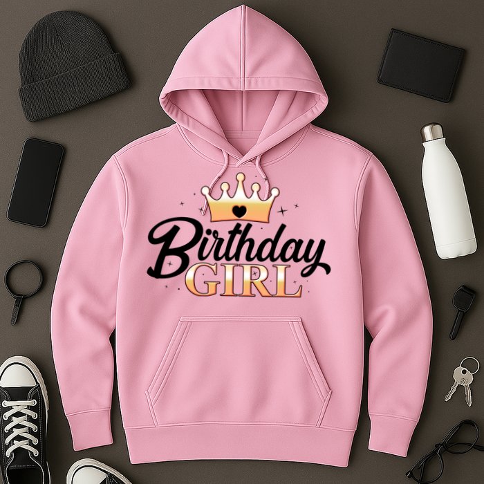 Cute Princess Tiara Birthday Girl  Hoodie