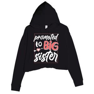 Cute Promoted To BIG Sister Crop Fleece Hoodie