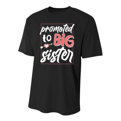 Cute Promoted To BIG Sister Youth Performance Sprint T-Shirt