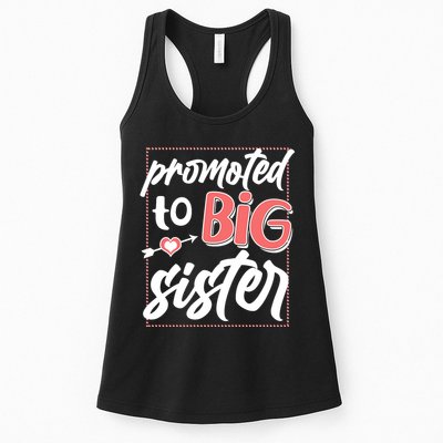 Cute Promoted To BIG Sister Womens Tank Top