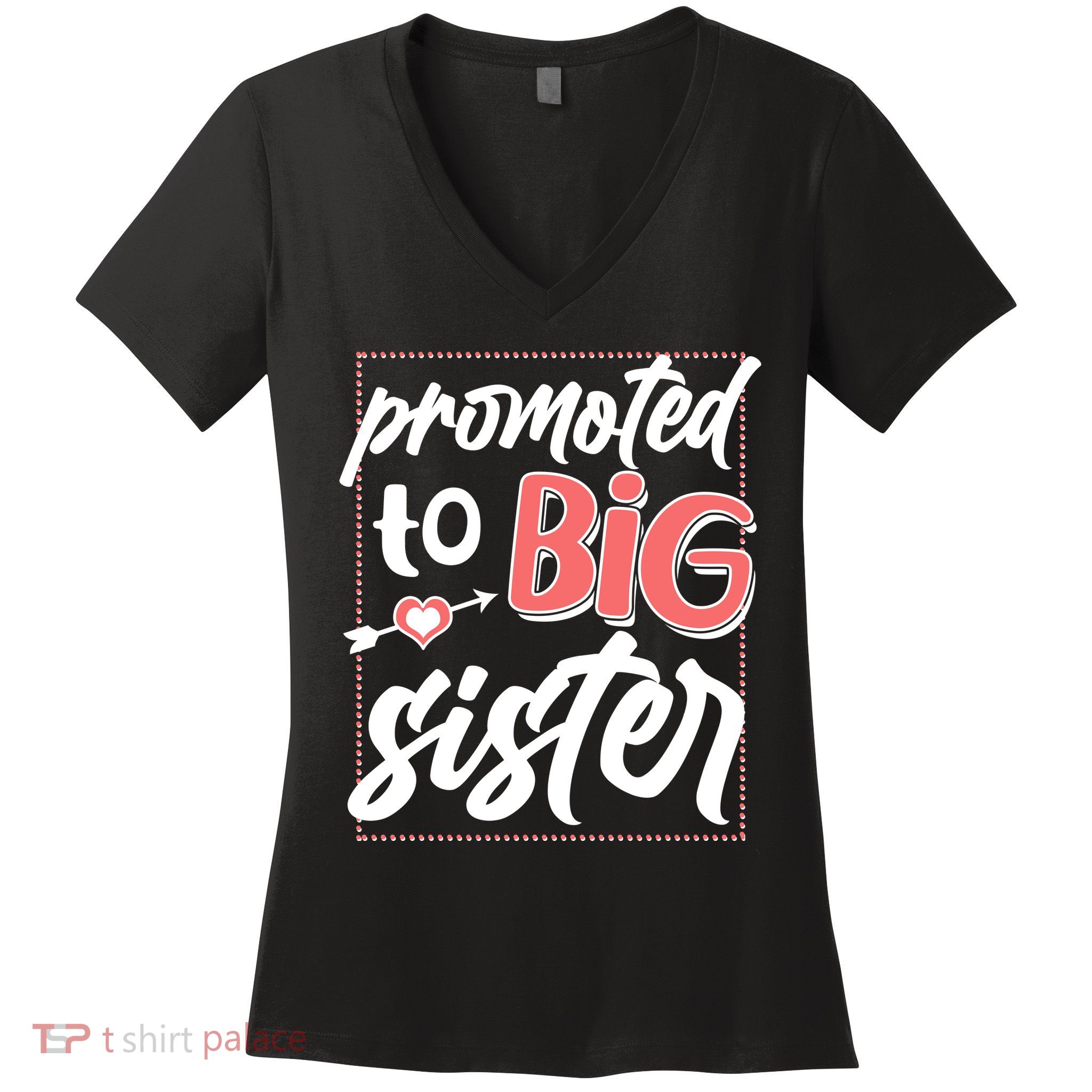 Cute Promoted To BIG Sister Women's V-Neck T-Shirt