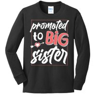 Cute Promoted To BIG Sister Kids Long Sleeve Shirt