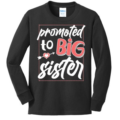 Cute Promoted To BIG Sister Kids Long Sleeve Shirt