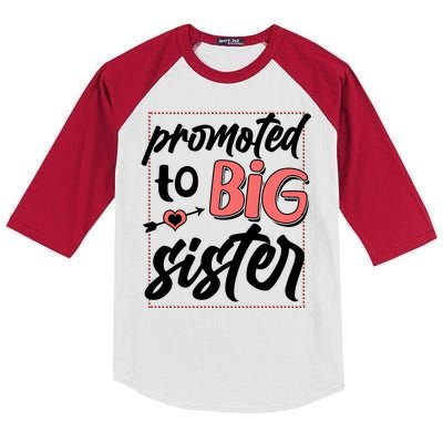 Cute Promoted To BIG Sister Kids Colorblock Raglan Jersey