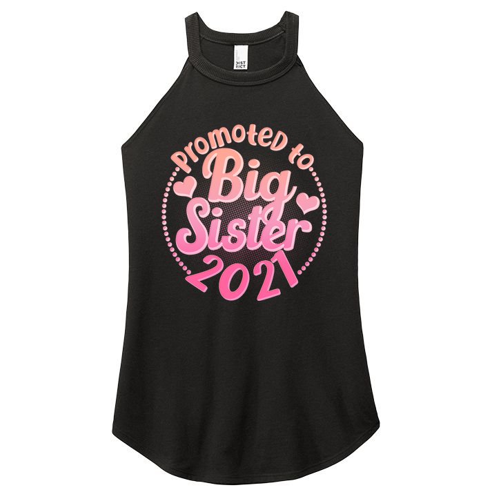 Cute Promoted To Big Sister 2021 Women's Perfect Tri Rocker Tank