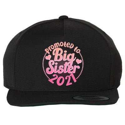 Cute Promoted To Big Sister 2021 Wool Snapback Cap