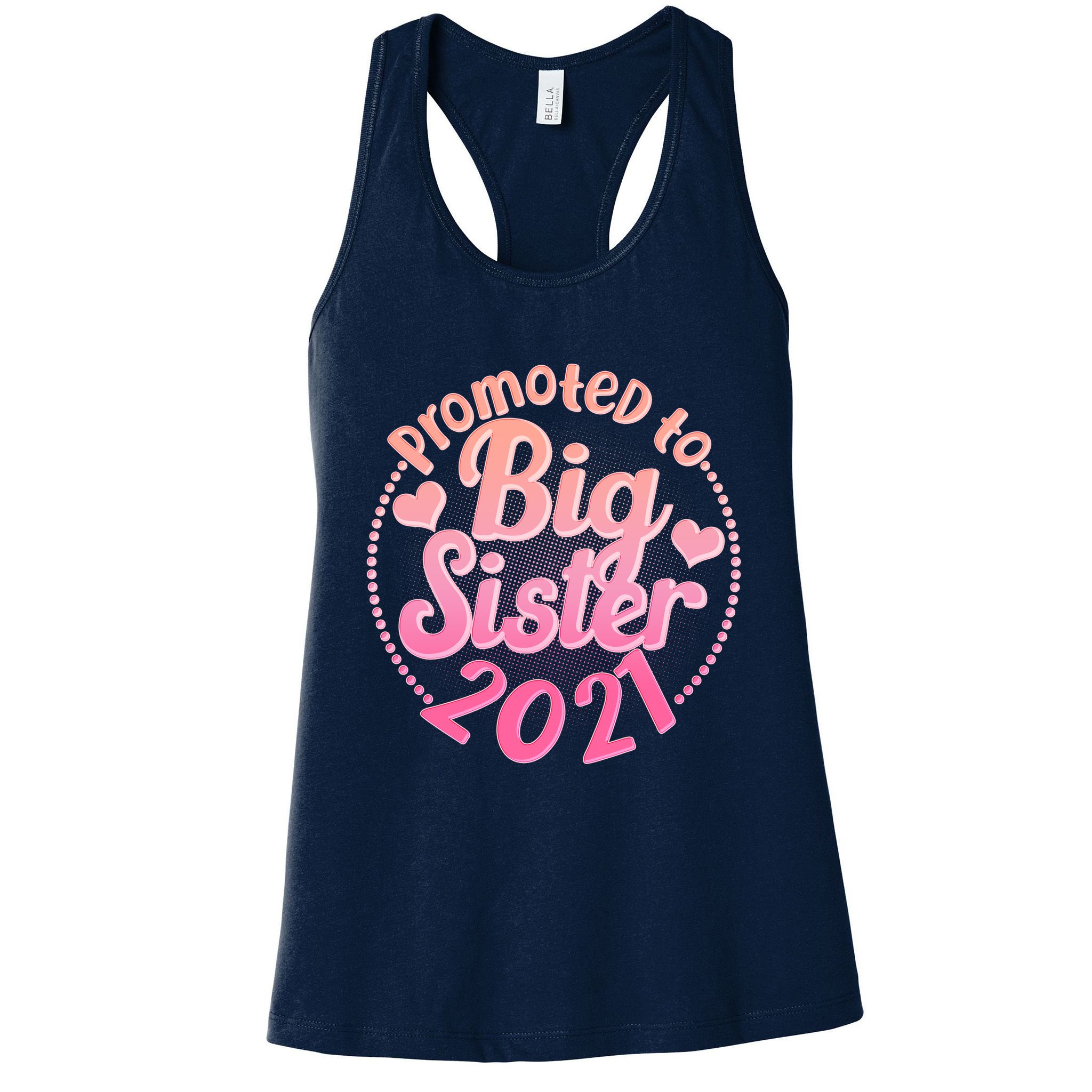 Cute Promoted To Big Sister 2021 Womens Tank Top