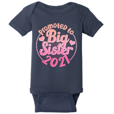 Cute Promoted To Big Sister 2021 Baby Bodysuit