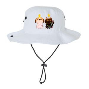 Cute Puppy and Kitten Christmas Lights Legacy Cool Fit Booney Bucket Hat