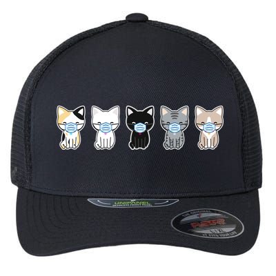 Cute Quarantine Kitties Flexfit Unipanel Trucker Cap