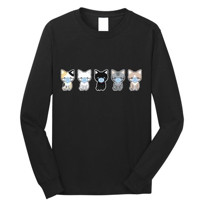 Cute Quarantine Kitties Long Sleeve Shirt