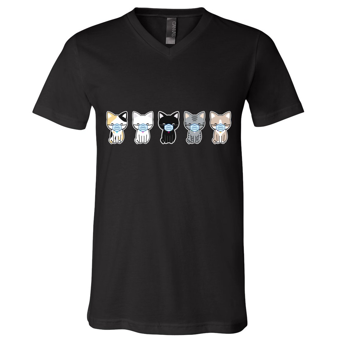 Cute Quarantine Kitties V-Neck T-Shirt