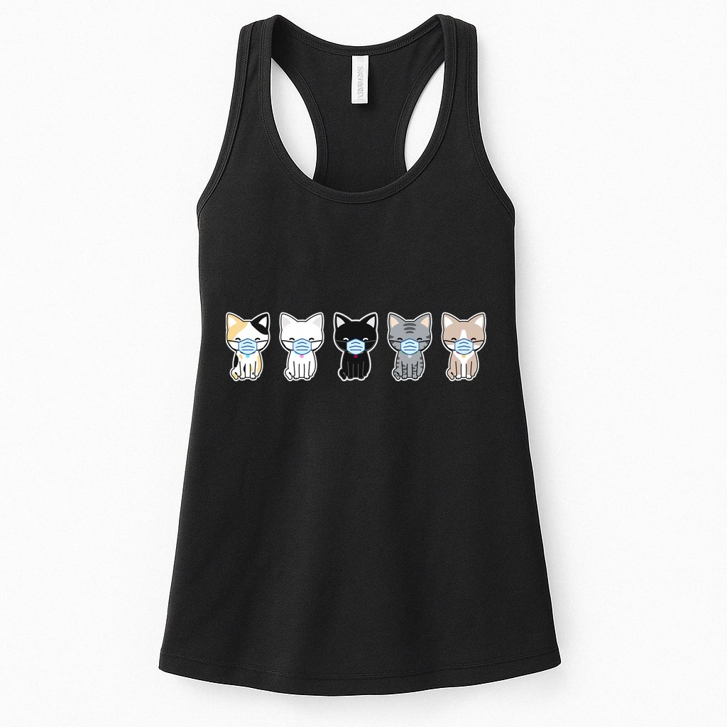 Cute Quarantine Kitties Womens Tank Top