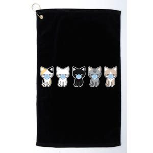 Cute Quarantine Kitties Platinum Collection Golf Towel