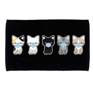 Cute Quarantine Kitties Microfiber Hand Towel