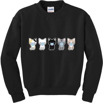 Cute Quarantine Kitties Kids Sweatshirt