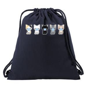 Cute Quarantine Kitties Drawstring Bag