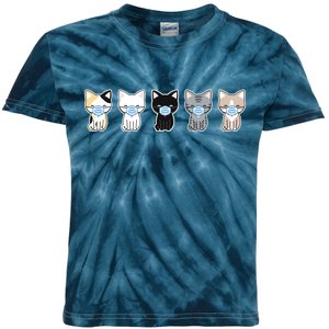 Cute Quarantine Kitties Kids Tie-Dye T-Shirt