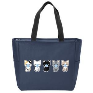 Cute Quarantine Kitties Zip Tote Bag