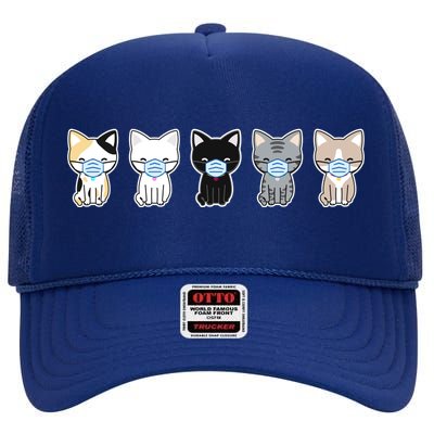 Cute Quarantine Kitties High Crown Mesh Back Trucker Hat