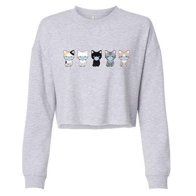 Cute Quarantine Kitties Cropped Pullover Crew