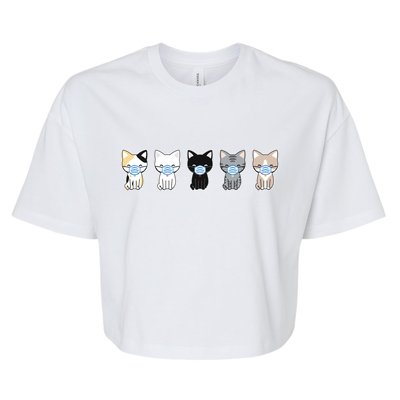 Cute Quarantine Kitties Bella+Canvas Jersey Crop Tee