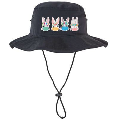 Cute Quarantined Easter Bunnies Wearing Mask Bucket Hat